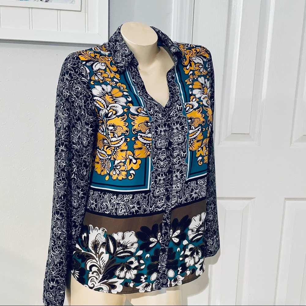 Express Multicolor Button Down Shirt - image 2